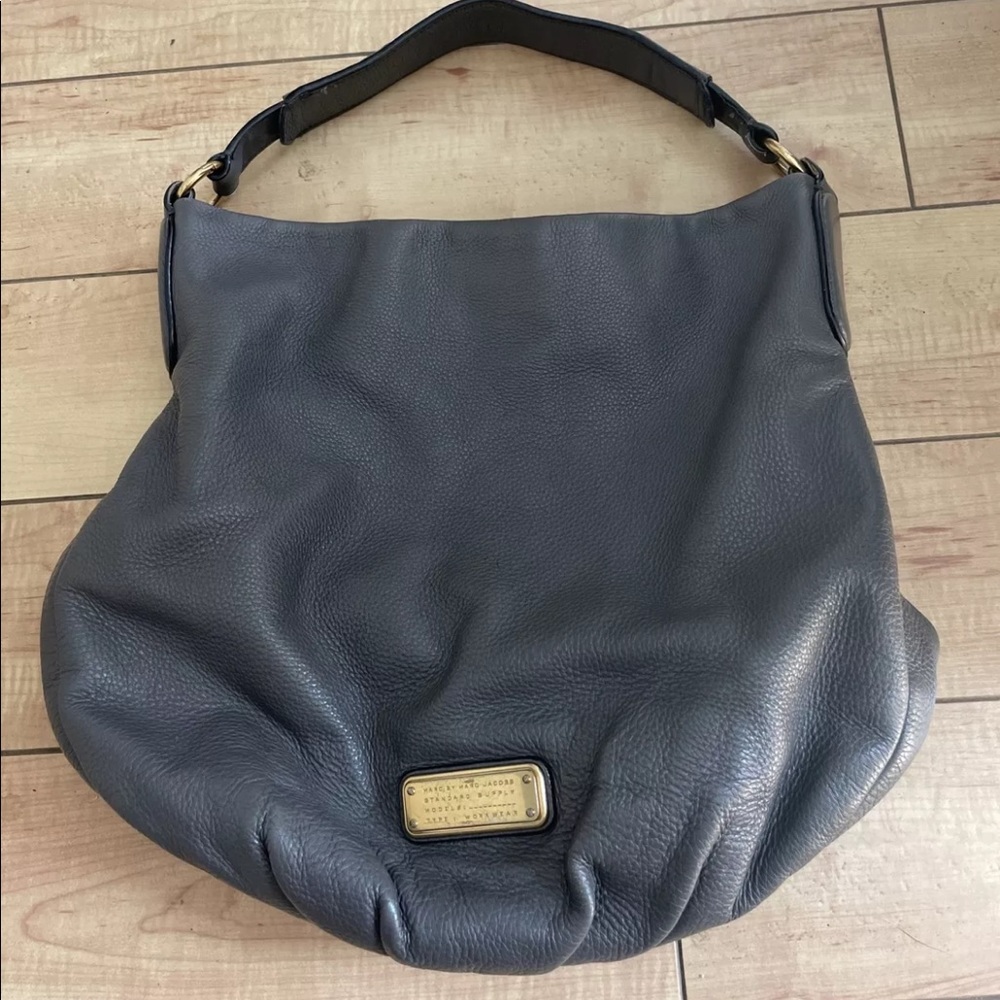 Marc by Marc Jacobs Standard Supply Workwear Grey Pebbled Leather Bag